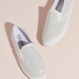 Crystal-Studded Slip-On Sneakers
NWT